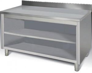 MEUBLE PLACARD OUVERT PLAN DE TRAVAIL INOX MURAL +
