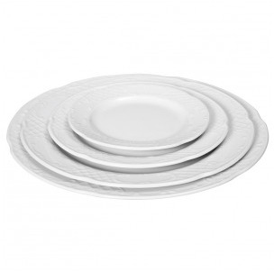 Assiette plate - Porcelaine blanche (mm:Ø160 - (Re