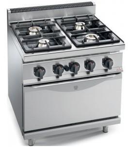 Fourneau série 700 4 Feux Vifs sur Four Electrique