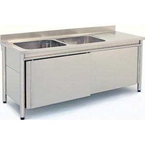Plonge / meuble placard fermé inox Série 700 - 2 B