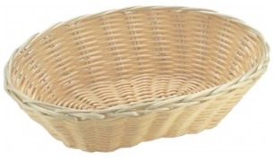 Corbeille à pain - ovale - Poly-rotin