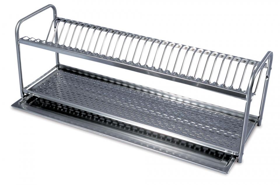 Égouttoir inox à verres et assiettes pour 35 assie