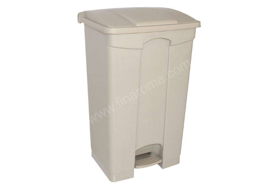 Poubelle à pédale professionnelle 45 L beige JANTE