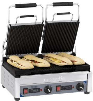 Grill Panini double Premium Rainurée - Rainurée av