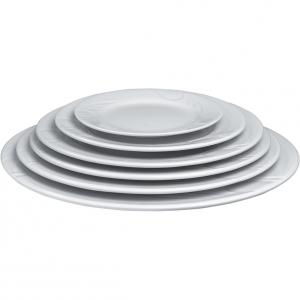 Assiette plate - Porcelaine blanche (mm:Ø160 - (Re