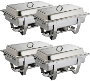 Lot de quatre chafing dish Milan