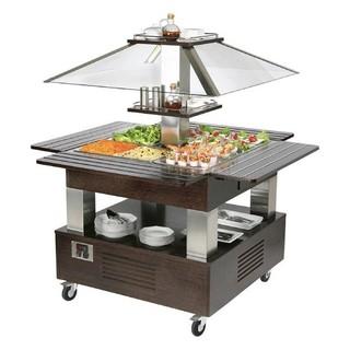 Buffet Îlot Réfrigéré central mobile couvercle mot