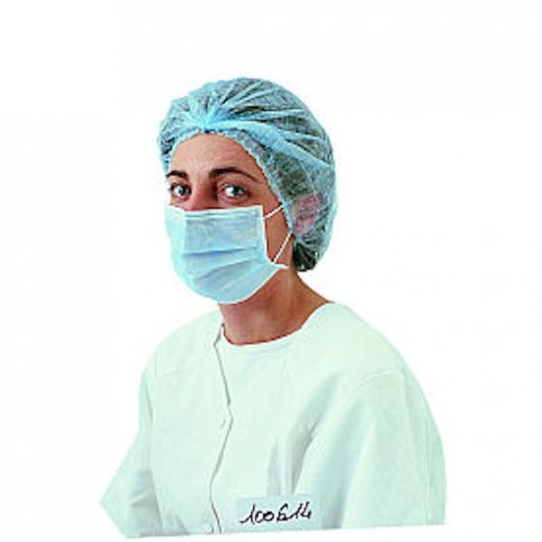 Masques PP bleu 3 plis avec elastique haute filtra
