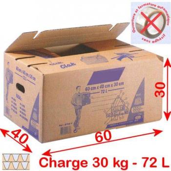 Cartons de déménagement 72 litres