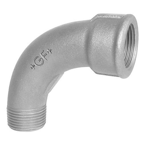 Courbe grand rayon 90° MF fonte galva - Fig.1 Geor