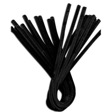 Fil chenille Noir 50 cm - Lot de 10 - Hobby time