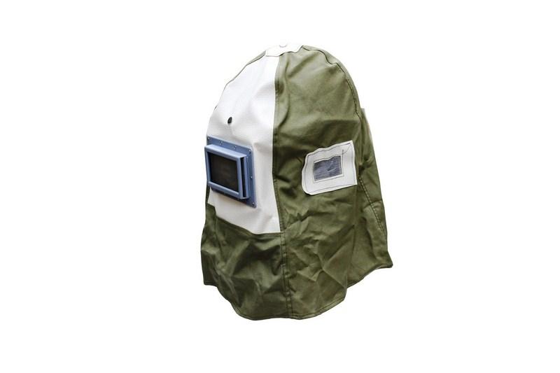Masque Cagoule de sablage avec casque de chantier