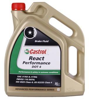 Pneu Castrol REACT Performance DOT 4 5 Litres Jerr