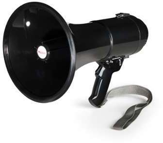 Auna MEGA060 mégaphone 60 W portée 600 m - noir