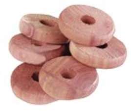Lot de 6 pastilles en cèdre naturel,
