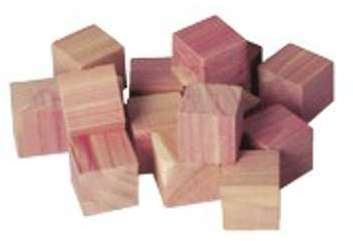 Lot de 16 cubes en cèdre naturel,