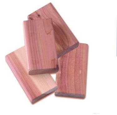 Lot de 4 blocs en cèdre naturel,