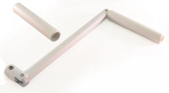Manivelle seule Aluminium Ø12 Blanc