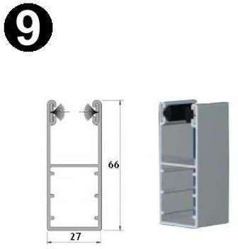 Coulisse aluminium 66x27 pour volet roulant