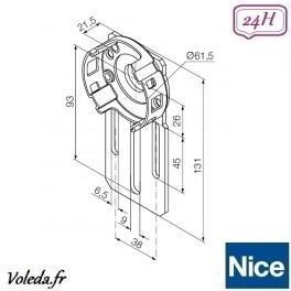 Support moteur volet roulant Nice 535.10037