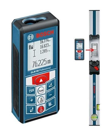 Bosch télémètre laser 80m + niveau r60 = glm 80+r6