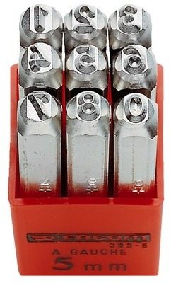 Jeu de 9 chiffres à frapper h3mm FACOM