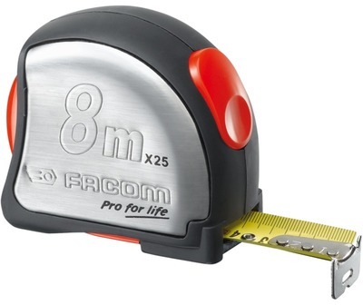 Mètre ruban 8 mètres boîtier inox Facom 897825