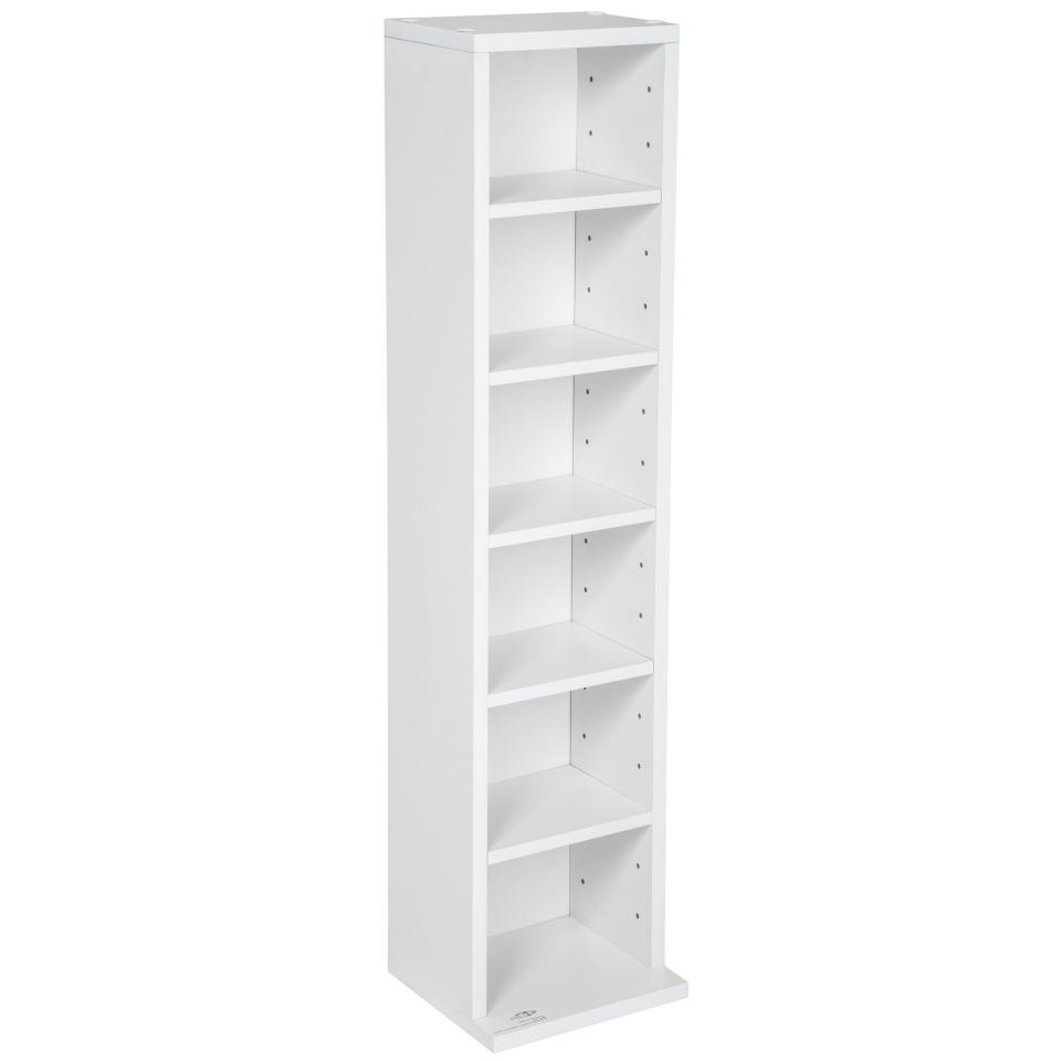 Meuble Range CD DVD, 5 Étagères de rangement ajust