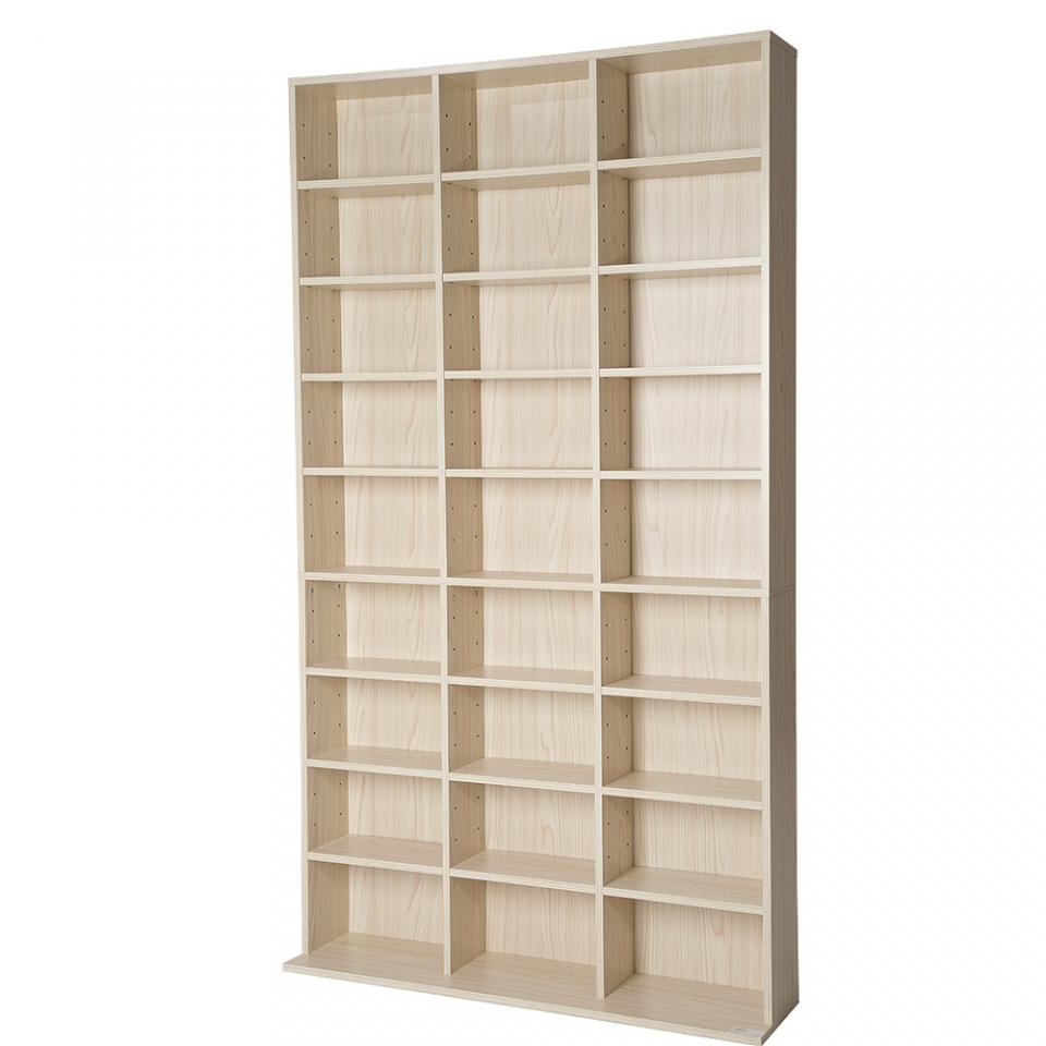 Meuble Range CD DVD, 24 Étagères de rangement ajus
