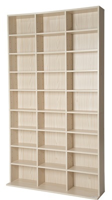 Meuble Range CD DVD, 24 Étagères de rangement ajus