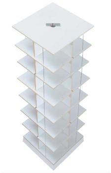Musikstapler - Etagère pour CD H:118cm - blanc/FU