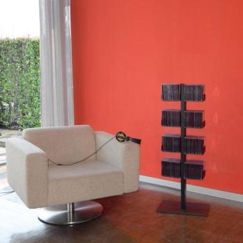 CD-arbre - Étagère murale petite - noir/8 rayon/Lx