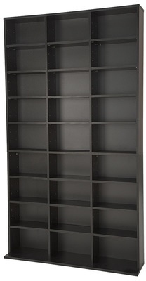 Meuble Range CD DVD, 24 Étagères de rangement ajus