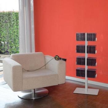 CD-arbre - Étagère murale petite - argent/8 rayon/