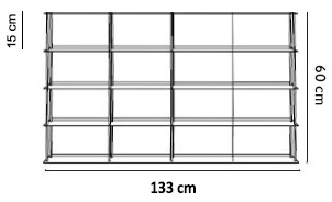 KRIPTONITE porte CD murale KROSSING_1 133 x 60 cm