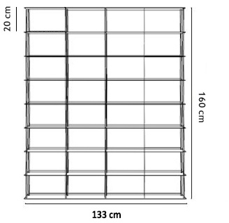KRIPTONITE porte DVD murale KROSSING_1 133 x 160 c