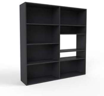 Range CD noir - bois certifié - 151 x 156 x 35 - m