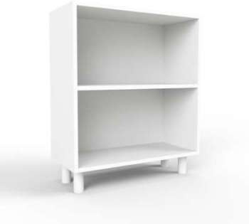 Range CD blanc - bois certifié - 77 x 91 x 35 - mo