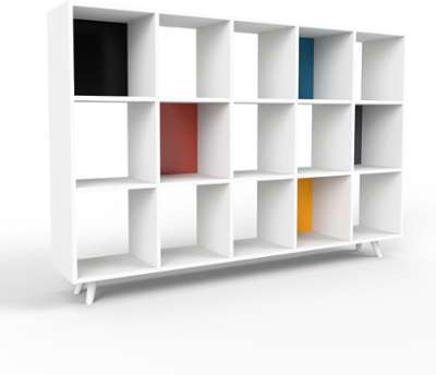 Range CD blanc - bois certifié - 194 x 130 x 35 -