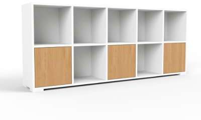 Range CD blanc - bois certifié - 194 x 81 x 35 - m