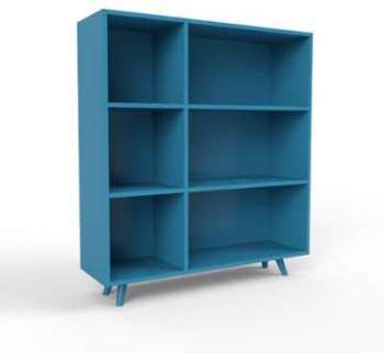 Range CD bleu - bois certifié - 115 x 130 x 35 - m