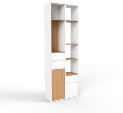 Range CD blanc - bois certifié - 79 x 233 x 35 - m
