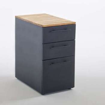 Caisson de bureau 3 tiroirs style industriel Hiba