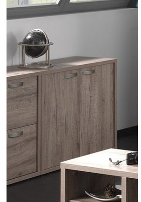 Meuble pour rangement bureau à 2 portes coloris ch