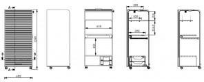 Armoire Informatique Mobile Taupe 2 Tiroirs - Colo