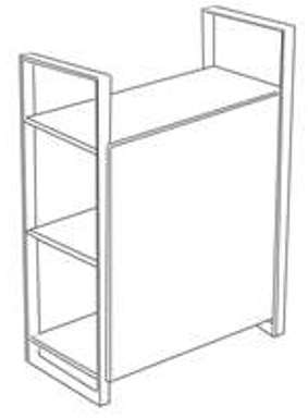 Fond mélaminé H 76 cm pour élément indépendant Arcade Fond mélaminé H 76 cm pour