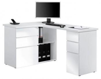 Bureau d angle design blanc Albert