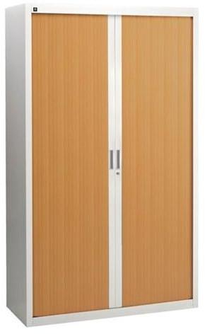 Armoire haute 200cm à rideaux bruneau - Bruneau - Armoire Armoire haute 200cm à rideaux