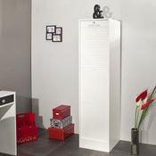 Classeur à rideaux en bois Hauteur 170 cm Blanc