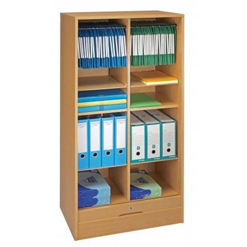 Classeur double à rideau bois h 140 cm - - Classeu